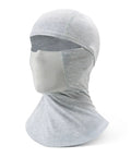 Summer Cooling Balaclava Face Mask For Men And Women All Day Comfort With UV Sun Protection Ideal For Cycling Skiing Hiking Fishing Motorcycling And Outdoor Adventures Grey displayed on a mannequin.