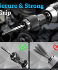 Ratcheting Tap Socket Set Two Piece For Cramped Spaces With Adjustable Jaws And Dual Drive Three Eighths Inch Hex Drive in use