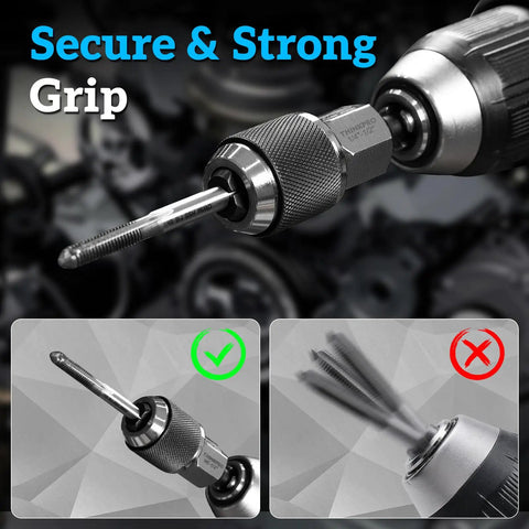 Ratcheting Tap Socket Set Two Piece For Cramped Spaces With Adjustable Jaws And Dual Drive Three Eighths Inch Hex Drive in use