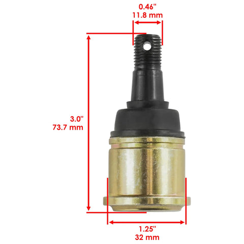 Ball Joint For Yamaha Bear Tracker 250 YFM250X 1999 2004 Big Bear 250 YFM250B 2007 2009 Bruin 250 YFM250B Upper Or Lower Replacement Fits 4XE-F3549-00-00 1P0-23549-00-00, 11.8 mm stud, 73.7 mm