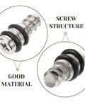Close-up of screw and material details from Twenty Piece Silver Shelf Pegs With Self Tapping Screws Cold Rolled Steel Shelf Supports
