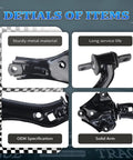 Details of 12 Piece Front Suspension And Steering Kit With Lower Control Arms And Ball Joints Sway Bar Links And Tie Rod Boots
