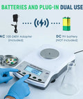 Heavy Duty 500G Lab Scale With 0.001G Readability And Windshield Digital Analytical Balance For Jewelry And Tiny Parts RS232 Data Output Precise Scientific Weighing For Lab Work And DIY Projects with dual power options