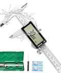 Ultra Precise 6 Inch Digital Caliper With Large LCD Display, Stainless Steel Body, accessories kit.