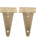 Heavy Duty Bronze Triangle Hinge Set For Cabinets Doors And Gates 101x60mm 2 Pack With Screws Included