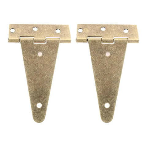 Heavy Duty Bronze Triangle Hinge Set For Cabinets Doors And Gates 101x60mm 2 Pack With Screws Included