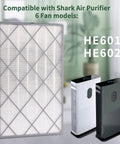 Replacement Filter For Air Purifier 6, Works With HE601 And HE602, 3 In 1 True H13 HEPA Filter, 2 Pack, Easy Install