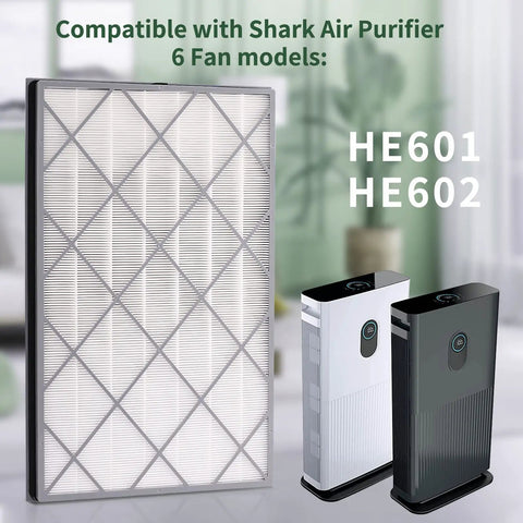 Replacement Filter For Air Purifier 6, Works With HE601 And HE602, 3 In 1 True H13 HEPA Filter, 2 Pack, Easy Install