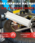Beefy Tabletop Pneumatic Air Cylinder for Tire Changer Machine, Aluminum Alloy, Heavy Duty, 360mm size, workshop background