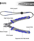 6.5 Inch Crimping Pliers For Single Barrel Crimpers With 300 Sleeves And A Lanyard Included XW41 with PTFE-coated handles and wrist lanyard