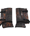 Trail Ready Lightweight Breathable Polyester Snake Gaiters for Hiking Camping and Mountaineering, leaf print design, side view