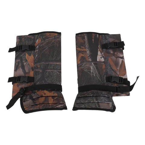 Trail Ready Lightweight Breathable Polyester Snake Gaiters for Hiking Camping and Mountaineering, leaf print design, side view