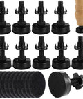 20 Sets Adjustable Furniture Leg Levelers With 3 8 16 Threaded Feet Felt Pads And T Nuts for tables and chairs