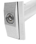 Badass Vending Machine T Handle Lock Kit With Keys High Security Snack Dispenser Access Control Smooth Install Solid Build Quality For Construction Sites And Retail Operations Keep Everything Locked Down Tight Secure chrome lock close-up on metal panel
