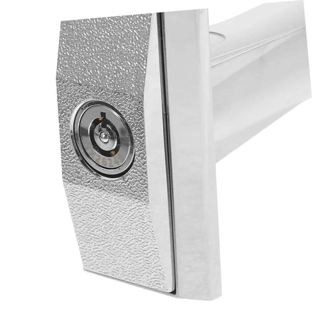 Badass Vending Machine T Handle Lock Kit With Keys High Security Snack Dispenser Access Control Smooth Install Solid Build Quality For Construction Sites And Retail Operations Keep Everything Locked Down Tight Secure chrome lock close-up on metal panel