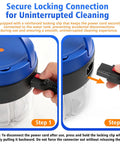 Close-up of the secure locking connection on the Handheld Steam Cleaner For Home And Car for uninterrupted cleaning.