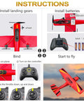 Beginner Friendly Ready To Fly RC Airplane With Self Stabilization For Kids And New Pilots instruction guide.