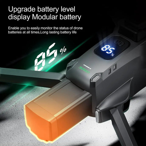 GPS Drone With 8K Dual HD Cameras And EIS For Dope Aerial Shots showing modular battery upgrade.