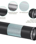 Workhorse Easy Install 4 Inch Dryer Vent Hose With Two Clamps, 6.56 ft, showcasing four-layer PVC/aluminum foil build