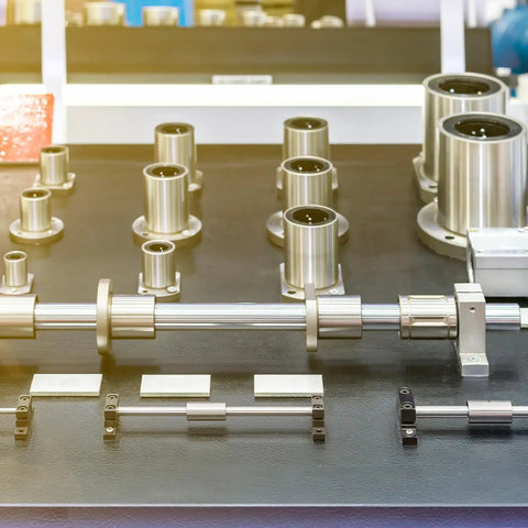 Components including 2 Pack 10mm By 100mm Chrome Plated Case Hardened Linear Motion Rods For 3D Printers DIY CNC on display