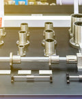 Set Of 2 Linear Motion Rods 10mm By 150mm Case Hardened Chrome Plated Rails for 3D printers and CNC machines on display