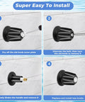 Installation steps for Matte Black 2 Piece Shower Knob Replacement Kit For Verve Tub And Shower Faucet Hot Cold Handle Remodel Trim