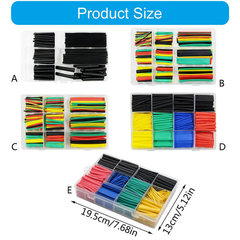Top Quality Heat Shrink Tubing Kit With Assorted Sizes And Vibrant Colors For Superior Electrical Insulation Wire Repairs And Mechanical Protection Perfect For Electricians And DIYers Looking To Get Job Done Right Fast, plastic storage box
