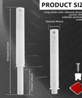 Two white rebound devices with size measurements for 12 Pcs Magnetic Push Latches For Cabinet Doors And Drawers Hidden Touch Latch System.