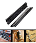 Heavy Duty Full Extension Drawer Slide With 300 600 1000mm Rails, 50kg Capacity, ball bearing metal rails in use