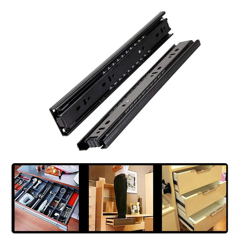 Heavy Duty Full Extension Drawer Slide With 300 600 1000mm Rails, 50kg Capacity, ball bearing metal rails in use
