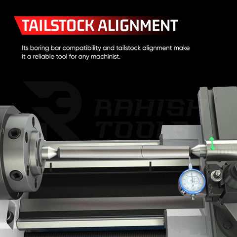 2MT Parallel Lathe Alignment Test Bar With High Precision EN31 Alloy Steel Mandrel For Tailstock Realignment, 1 Micron Accuracy