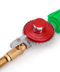 Stanbroil propane regulator hose assembly with red dial, green hose end, 3/8-inch flare swivel fitting
