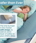 Image of a girl sleeping safely with the Skip The Worry With This Ultra Cozy Foam Bed Bumper That Anchors Toddler Squad firmly against nighttime roll outs.