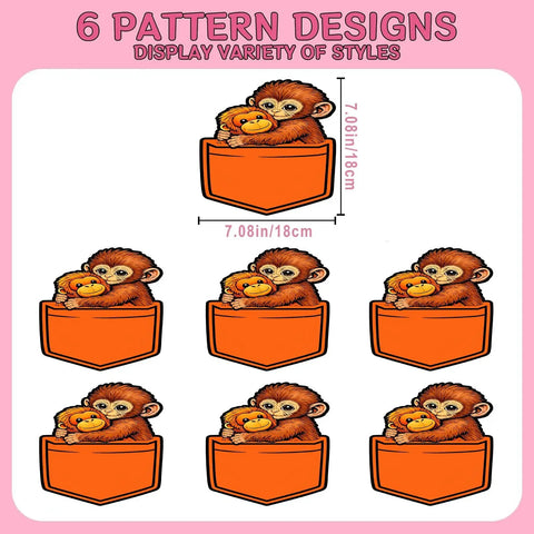 Dope Monkey Punchs Oranges Pockets DTF Transfers Pack for DIY T-Shirts 7x7 heat transfer stickers with orange monkey design