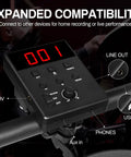 Display panel of Portable Electric Drum Set With Quiet Pads And Sturdy Metal Frame For Beginners, highlighting connectivity options.