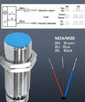 8mm Detection Range Inductive Proximity Sensor Switch Shielded For Industrial Use with wiring diagram and color codes