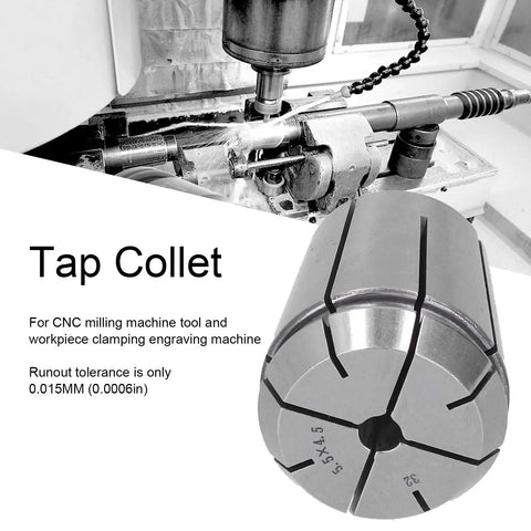 Heavy Duty Hss Tap Collet With Slick Fast Change Design Perfect For Cnc Engraving Tasks Offering Top Tier Grip And Killer Durability On Every Professional Project, displayed on CNC milling machine.