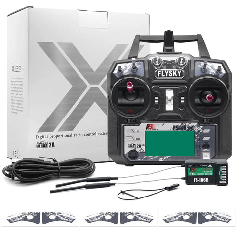 Six Channel 2.4GHz RC Transmitter Controller With iA6B Receiver for FPV Drones Helicopters Quadcopters Cars and Boats