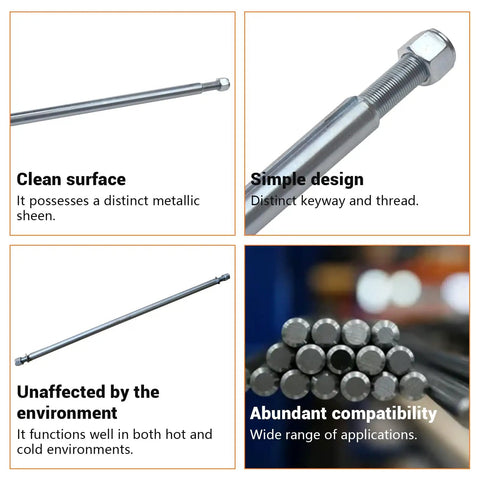 Beefed Up Heavy Duty 1 Inch Diameter 36 Inch Steel Axle Rod With Step Down From One Inch To Three Quarter Inch And Three Quarter Inch By