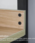 Size Eight By One And Three Sixteenth Inch Wood Screws Phillips Flat Head Self Tapping Carbon Steel Gray installed in cabinetry