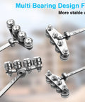 Get Straight Shots Without The Sweat With This Heavy Duty Circular Saw Guide Rail Boasting A 24 Inch Adjustable Rip Track Forged From Tough Stainless Steel And A Bold Imperial Scale Optimized For Quick DIY Builds And Buttery Smooth Cuts On Standard 7 1 4 Multi bearing design components showing stability for circular saw guide rail usage.