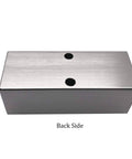 Back view of Two Way Pneumatic Manifold Air Distribution Block With G1/2 Inlet Ports And G1/4 Outlet Ports, Aluminum Alloy.