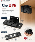 Beefy Heavy Duty Stainless Steel Corner Brackets With Screws dimensions and installation on wooden cabinet.