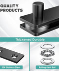 Heavy Duty Hidden Pivot Hinges For Secret Doors Premium Stainless Steel Corrosion Resistant close-up of hinge components and rolling steel ball.