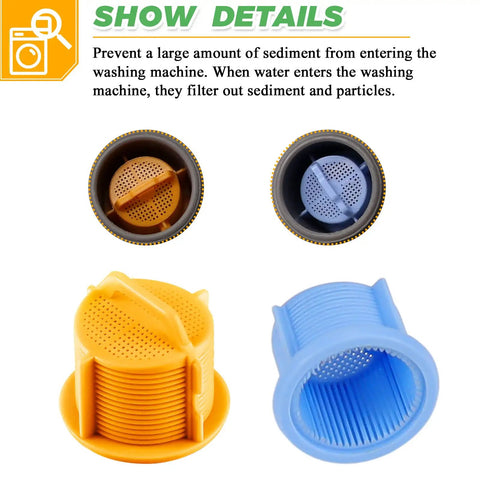 Four Pack Washing Machine Water Filter Screens Inline Inlet Valve Screen Replacement For Most Washers