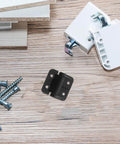 Adjustable Torque Cabinet Door Hinge With Angle Stop 1.8Nm Four Screw Holes Compact Alloy CORHAD on wood surface with screws