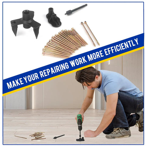 Kick Floor Squeaks Right Out The Door With This Heavy Duty Squeaky Floor Repair Kit Using Tough Joist Screws And Guided Tools For Total Home Silence Fast Today with repair tools and screws.