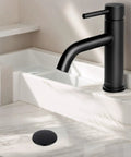 Modern Single-Handle Black Stainless Steel Bathroom Faucet With Deck Plate And Pop Up Drain, Fits 1 And 3 Hole Vanities, Lavatory Basin Vanity Tap