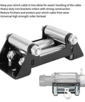 Side By Side Winch Fairlead Cable Roller With Iron Support Beefy Heavy Duty 125mm 5in Hole Distance for Off Road Rigs