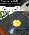 Five Size Turntable Belt Replacement Kit With Premium Japanese Rubber Belts For Belt Drive Record Players, 33/45 RPM, turntable belt shown